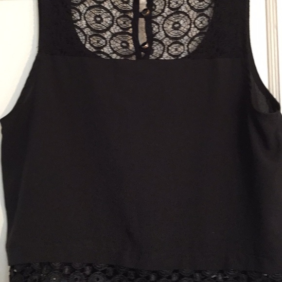 Anthropologie Monteau Top Black Fringe Sz S - Picture 7 of 7